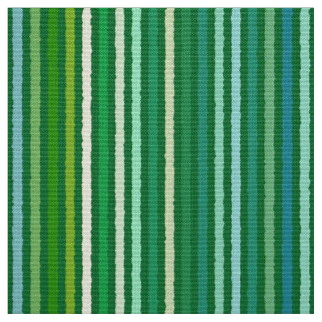 Chalk Stripes - Jade Green and Aqua Fabric (Swatch)