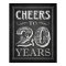 Chalk Style CHEERS TO 20 YEARS Sign Print