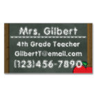 Chalk Teachers Information Magnetic Business Cards