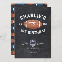 Chalkboard 1st Birthday Football Party