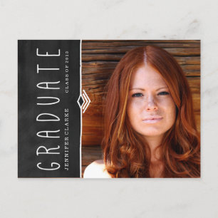 CHALKBOARD   2015 GRADUATION PARTY INVITATION POSTCARD