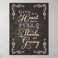 Chalkboard - A Heart of Thanks & Giving