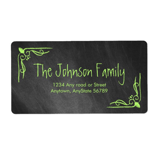 Chalkboard Address Label (Front)