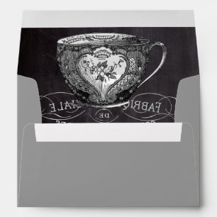Chalkboard Alice in Wonderland tea party teacup Envelope