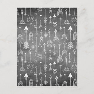 Chalkboard Arrow (black) Postcard