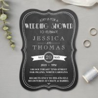 Chalkboard Art Deco Couple's Wedding Shower