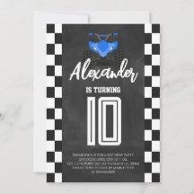 Chalkboard ATV Quad 4 Wheeler Birthday