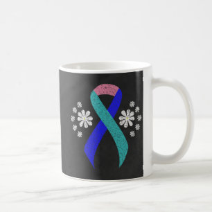 Chalkboard Awareness Teal/Pink/Blue Ribbon Coffee Mug