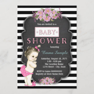 Chalkboard Baby Shower Invitation