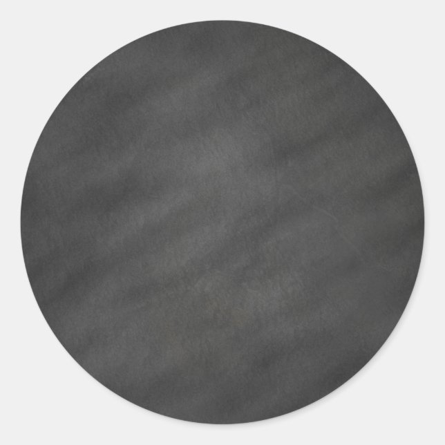 Chalkboard Background Grey Black Chalk Board Blank Classic Round Sticker (Front)