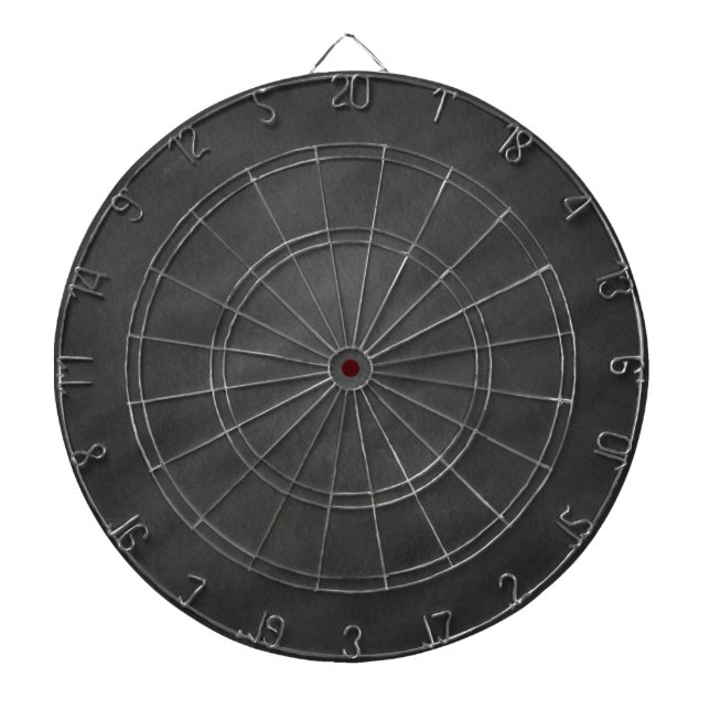 Chalkboard Background Grey Black Chalk Board Blank Dartboard (Front)