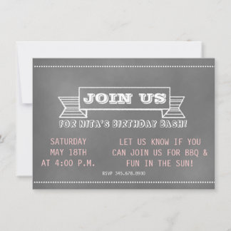 Chalkboard Banner Invitation