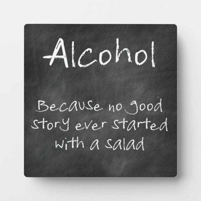 Chalkboard Bar Sign With Funny Quote Plaque (Front)