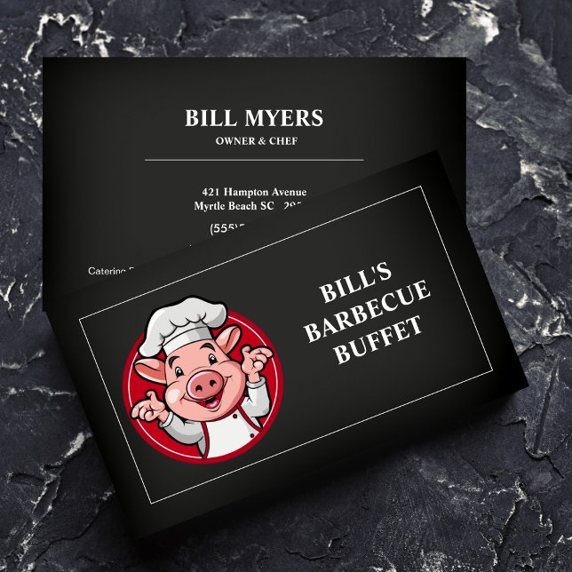 Chalkboard Barbecue Business Card (Creator Uploaded)