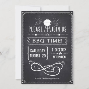 Chalkboard Barbecue Invite