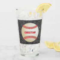 Chalkboard Baseball Pattern with Name and Baseball