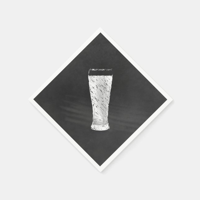 Chalkboard Beer Oktoberfest Napkin (Corner)