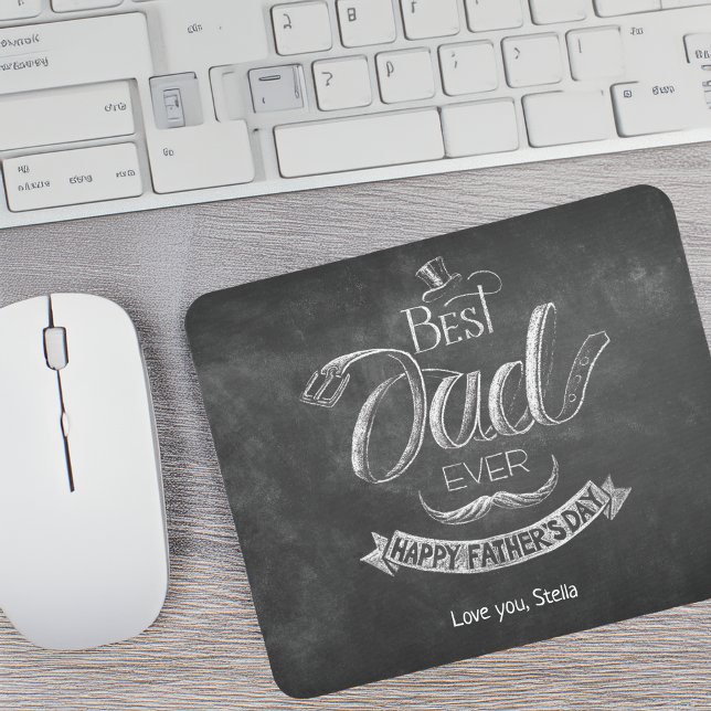 Chalkboard Best Dad Ever Father's Day Personalised Mouse Pad (Chalkboard Best Dad Ever Father's Day Personalized Mouse Pad)