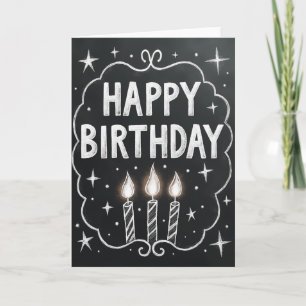 Chalkboard Birthday Wishes Card