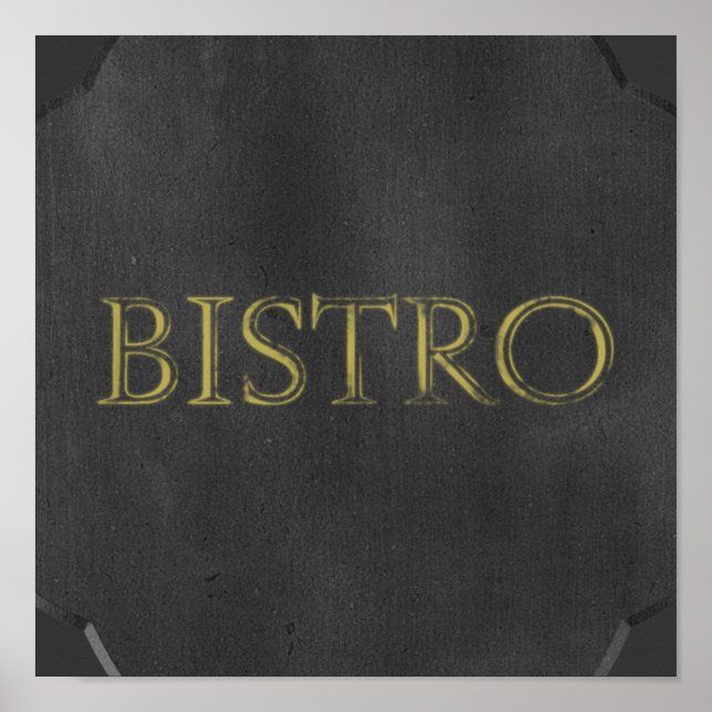 CHALKBOARD BISTRO SIGN RESTAURANT GRAPHIC LOGO ICO (Front)
