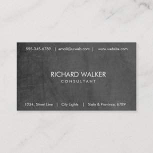 Chalkboard Black Board Elegant Modern Professional Business Card