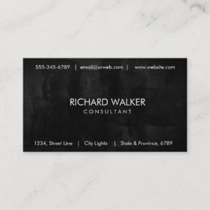 Chalkboard Black Board Elegant Modern Professional Business Card