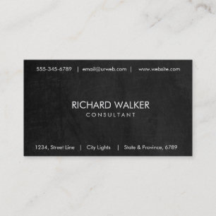Chalkboard Black Board Elegant Modern Professional Business Card