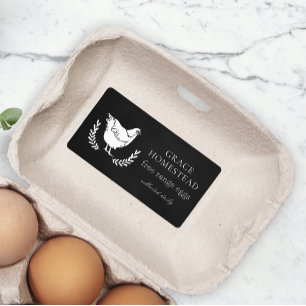Chalkboard Black Farm Chicken Egg Carton Product
