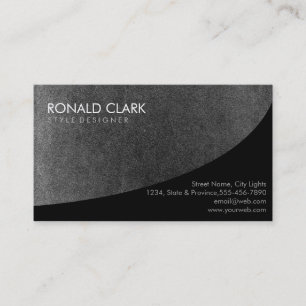 Chalkboard Black Professional Plain Stone Business Card