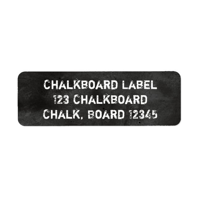 Chalkboard Blackboard Black & White Dusty (Front)