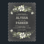 Chalkboard Blooms Wedding Invitations<br><div class="desc">Matching items available. Visit our store at BERRYBERRYSWEET.COM for more options. 

 Design © Berry Berry Sweet Designs</div>