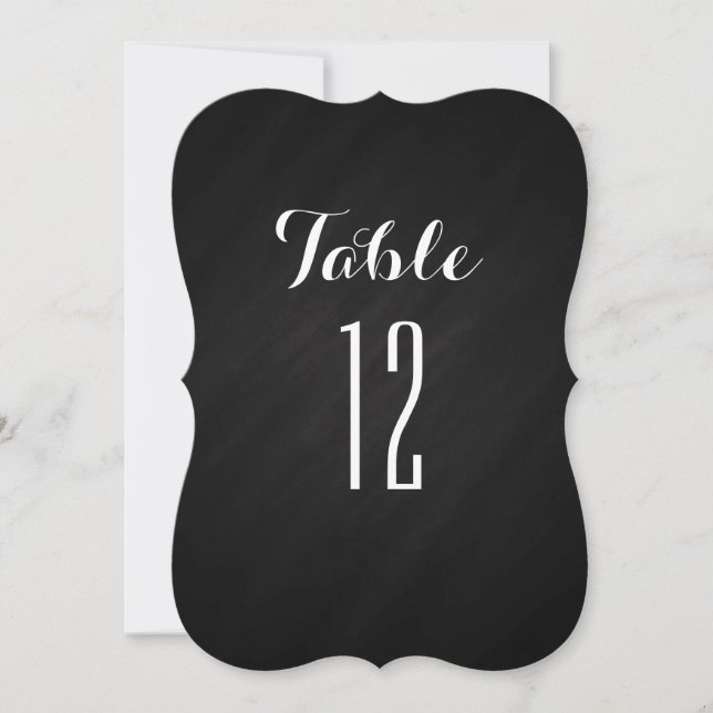 Chalkboard Bracket Table Numbers (Front)