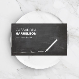 CHALKBOARD BUSINESS CARD FOR AUTHORS & WRITERS