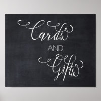 Chalkboard Cards and Gifts Wedding Sign