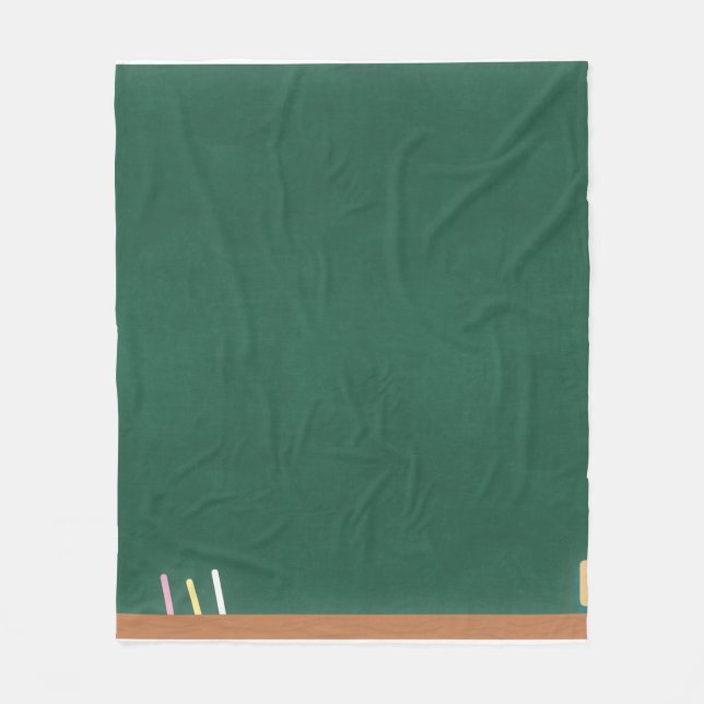 Chalkboard chalk eraser classroom fleece blanket (Front)