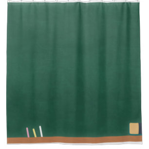 Chalkboard chalk eraser classroom shower curtain