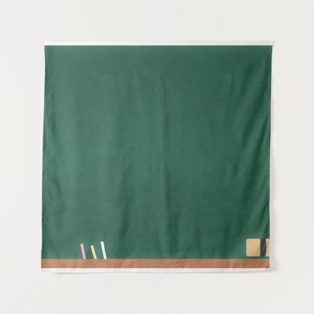 Chalkboard chalk eraser classroom tapestry (Front)