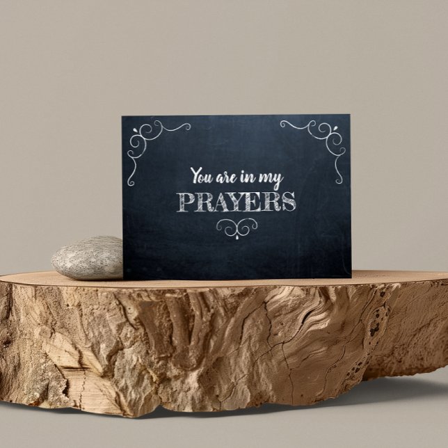 Chalkboard Chalk In My Prayers Encouragement Card (Creator Uploaded)