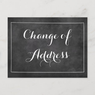 Chalkboard change of address moving postcards