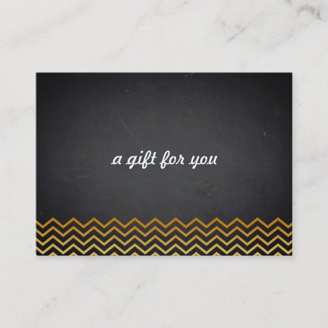 Chalkboard Chevron Salon and Spa Gift Certificate (Front)