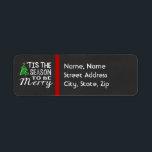 Chalkboard Christmas Address Label<br><div class="desc">Chalkboard Christmas Address Label with Tis the Season to be Jolly</div>