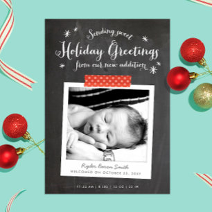 Chalkboard Christmas Baby Announcement