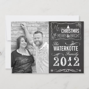 Chalkboard Christmas Cards Holiday Custom Photo