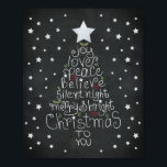 Chalkboard Christmas Hand Lettered Love Joy Peace Poster<br><div class="desc">Brighten up your home for the holidays with this lovely vintage black chalkboard style Christmas poster - Modern hand lettered chalk art Christmas Tree design contains the words: joy • love • peace • believe • silent night • merry & bright • Christmas to you Original handlettering by international artist,...</div>