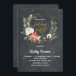 Chalkboard Christmas Holiday Party Invitation card<br><div class="desc">Elegant Rustic Christmas Holiday Party Invitation card</div>