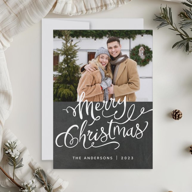 Chalkboard Christmas Holiday Photo Overlay (Creator Uploaded)