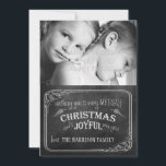 Chalkboard Christmas Photo Card//Red Stripes Holiday Card<br><div class="desc">Chalkboard Christmas Photo Card//Red Stripes</div>