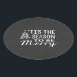 Chalkboard Christmas Sticker<br><div class="desc">Chalkboard Christmas Sticker with Tis the Season to be Jolly</div>
