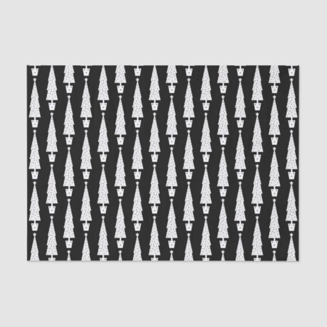 Chalkboard Christmas Tree Holiday Tissue Paper (Front)