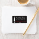 Chalkboard Christmas Tree / Merry Christmas Label<br><div class="desc">This lovely chalkboard Christmas tree address label accents our holiday cards perfectly! Check them out & personalise with your own text.</div>